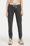 Rosaline Easy Movement Cotton Rich Joggers - Anthra Melange — thumbnail 1